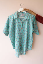 Dawn Whisper – Cocoon Edit | Cotton Handblock Printed Nursing Shirt for MomsALL US WOMENmaternity and feeding