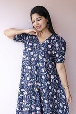 Ira Handblock Printed Cotton Maternity & Nursing Dress | Noor collectionALL US WOMENmaternity and feeding