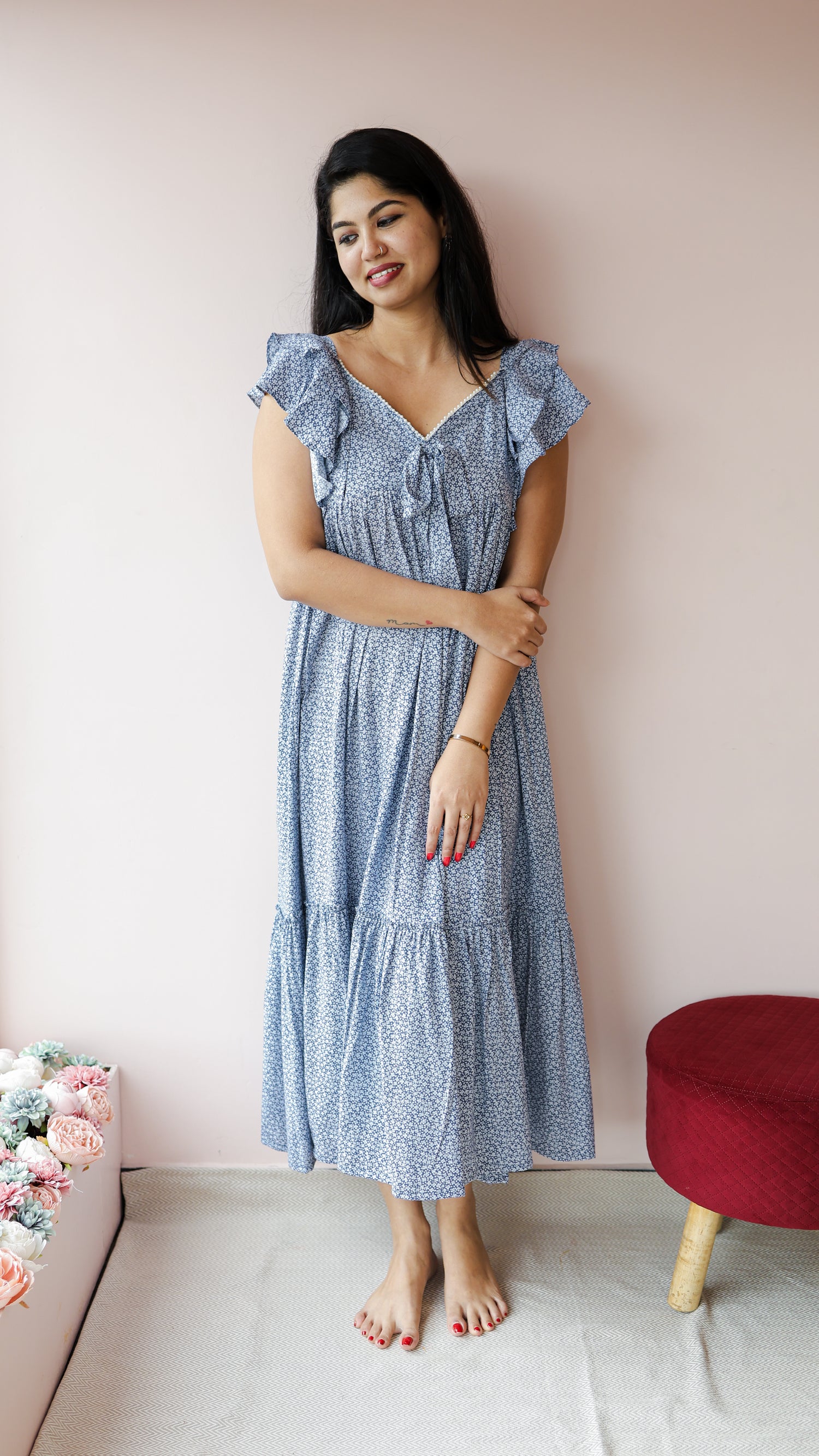 Slate | Rayon Feeding Dress