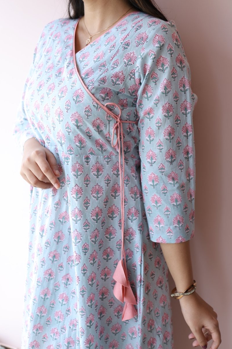 Aaliyah Handblock Printed Cotton Maternity Dress with Feeding Zips | Noor collectionALL US WOMENmaternity and feeding