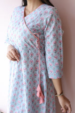 Aaliyah Handblock Printed Cotton Maternity Dress with Feeding Zips | Noor collectionALL US WOMENmaternity and feeding