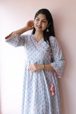 Aaliyah Handblock Printed Cotton Maternity Dress with Feeding Zips | Noor collectionALL US WOMENmaternity and feeding