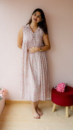 Acorn — Cotton Floral Twin-Zip maternity DressALL US WOMENmaternity and feeding