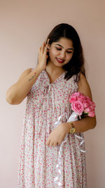 Acorn — Cotton Floral Twin-Zip maternity DressALL US WOMENmaternity and feeding