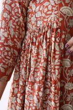 Aira Handblock Printed Cotton Maternity & Feeding Dress | Noor All us womenALL US WOMENmaternity and feeding