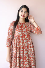 Aira Handblock Printed Cotton Maternity & Feeding Dress | Noor All us womenALL US WOMENmaternity and feeding