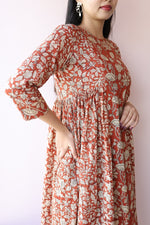 Aira Handblock Printed Cotton Maternity & Feeding Dress | Noor All us womenALL US WOMENmaternity and feeding