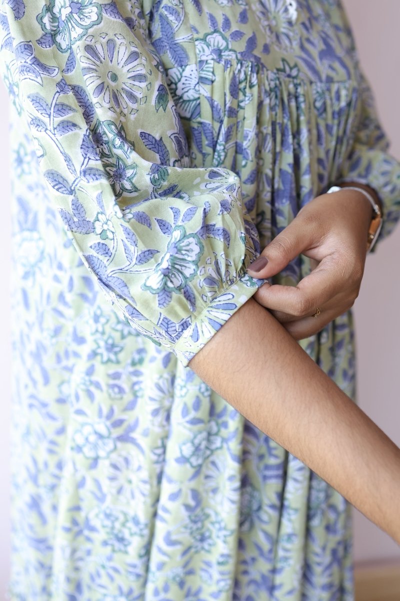 Amaira Handblock Cotton Feeding - Friendly Maternity Dress | Noor CollectionALL US WOMENmaternity and feeding