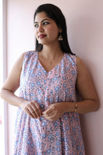 Ayana Handblock Cotton Feeding - Friendly Maternity Dress | NoorALL US WOMENmaternity and feeding