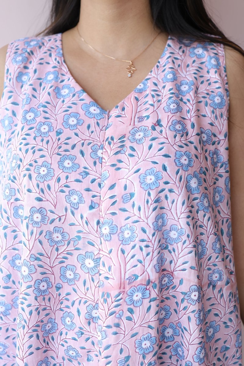 Ayana Handblock Cotton Feeding - Friendly Maternity Dress | NoorALL US WOMENmaternity and feeding