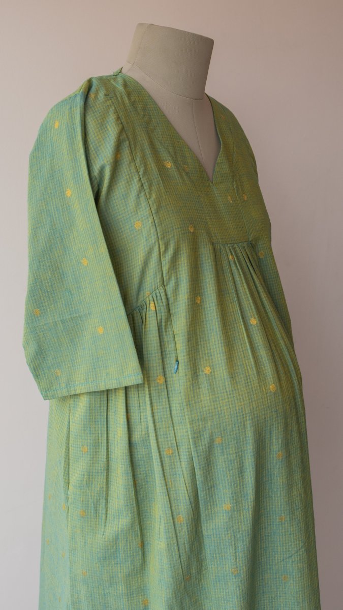 Betwa — Green South Cotton Maternity & Nursing DressALL US WOMENmaternity and feeding