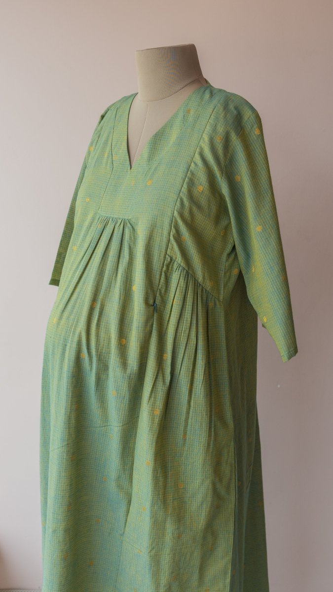 Betwa — Green South Cotton Maternity & Nursing DressALL US WOMENmaternity and feeding