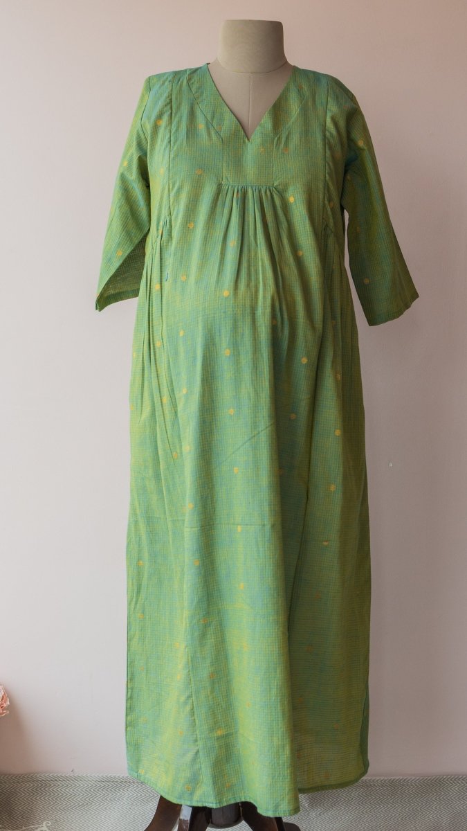 Betwa — Green South Cotton Maternity & Nursing DressALL US WOMENmaternity and feeding