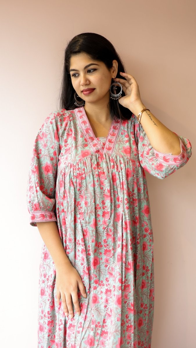 Bhairavi |Soft CottonMaternity & Feeding DressALL US WOMENmaternity and feeding