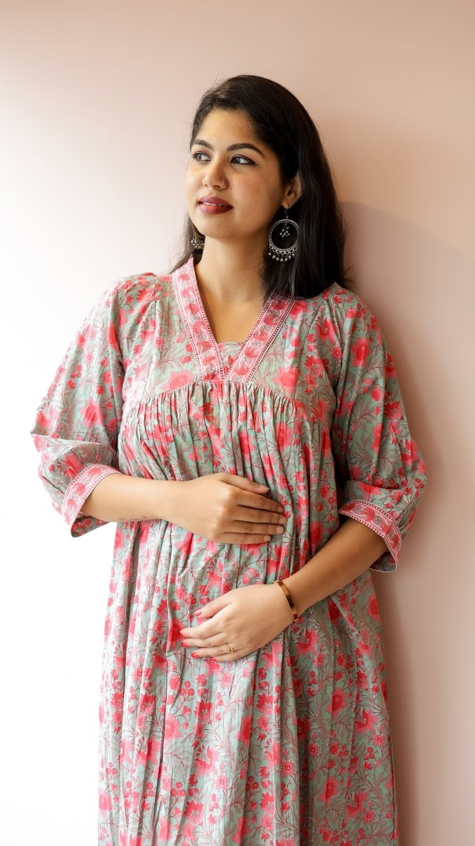 Bhairavi |Soft CottonMaternity & Feeding DressALL US WOMENmaternity and feeding