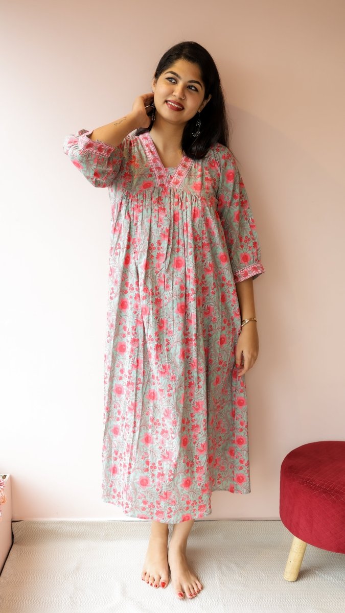 Bhairavi |Soft CottonMaternity & Feeding DressALL US WOMENmaternity and feeding