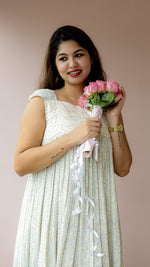Birch|Cotton Eyelet Nursing Midi DressALL US WOMENmaternity and feeding