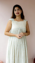 Birch|Cotton Eyelet Nursing Midi DressALL US WOMENmaternity and feeding