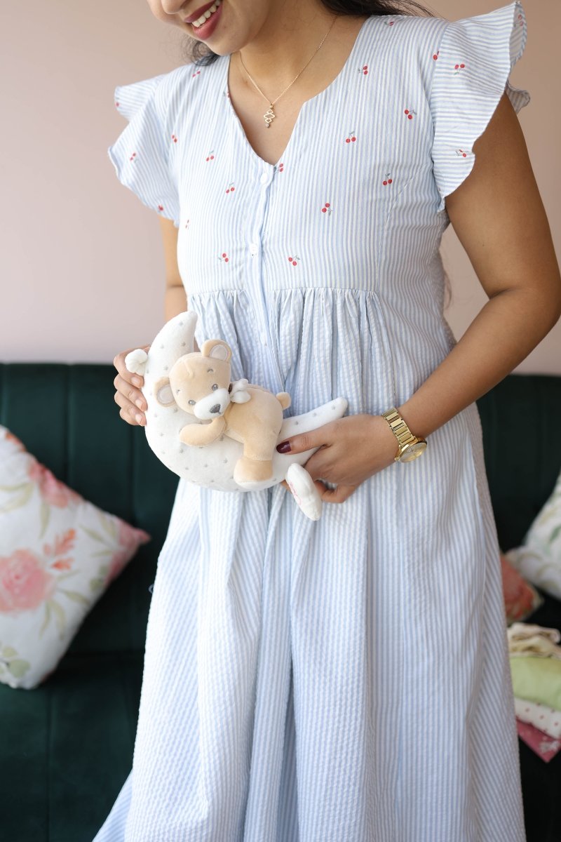 Button - Down Maternity Nursing Dress – GroundedALL US WOMENmaternity and feeding