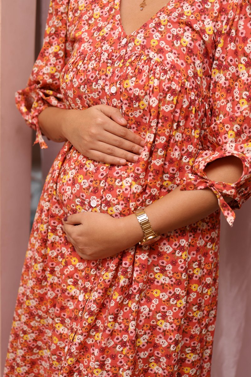 Button - Down maternity & Nursing Dress – Soft ReturnALL US WOMENmaternity and feeding