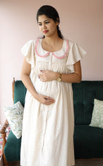 Button - Down Postpartum Nursing Dress – QuietudeALL US WOMENmaternity and feeding