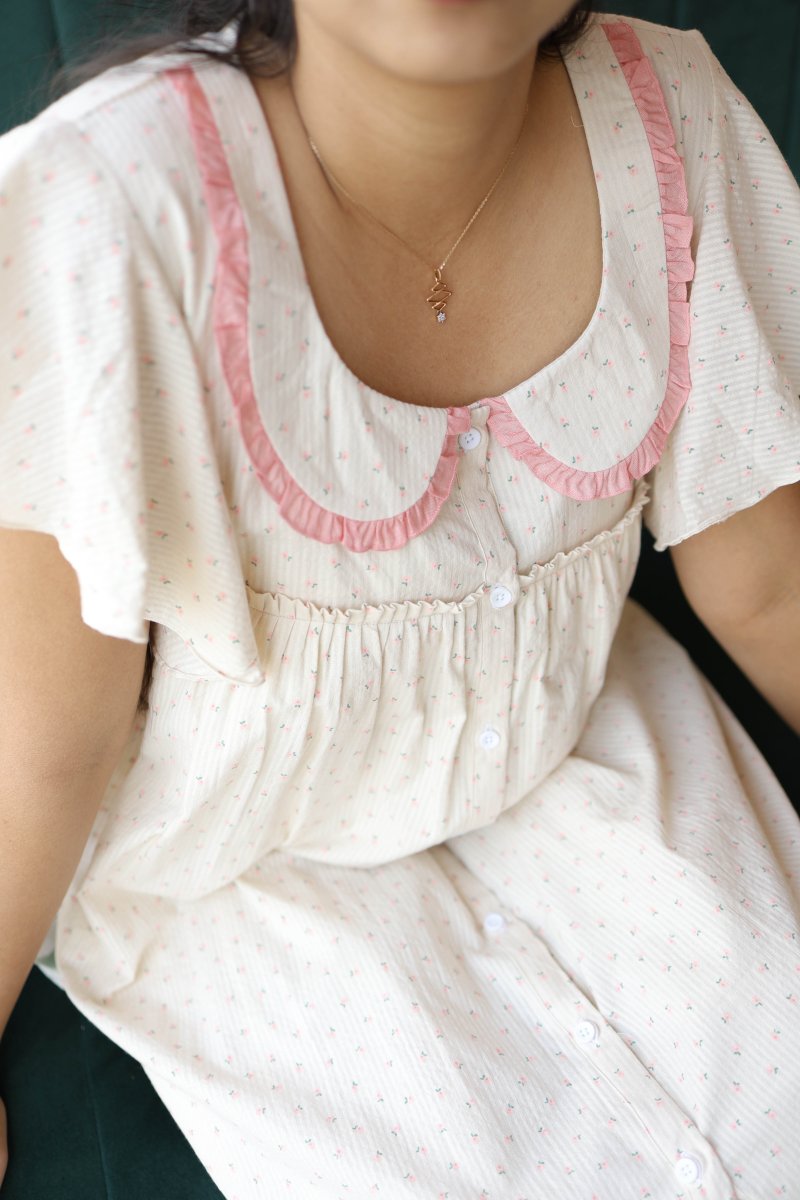 Button - Down Postpartum Nursing Dress – QuietudeALL US WOMENmaternity and feeding