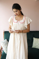 Button - Down Postpartum Nursing Dress – QuietudeALL US WOMENmaternity and feeding