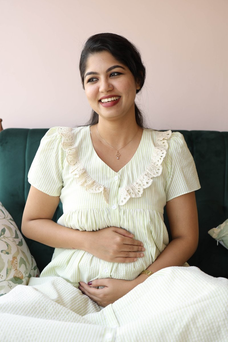 Button - Down Postpartum Nursing Dress – ReverieALL US WOMENmaternity and feeding