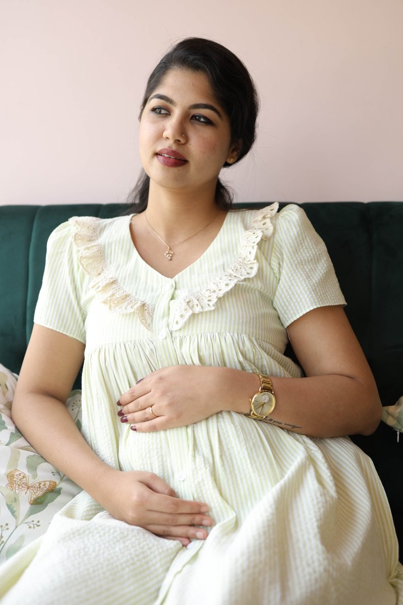 Button - Down Postpartum Nursing Dress – ReverieALL US WOMENmaternity and feeding