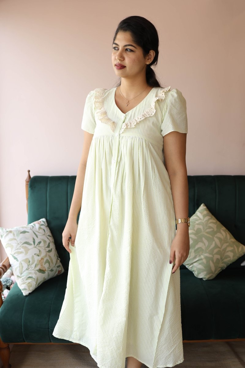 Button - Down Postpartum Nursing Dress – ReverieALL US WOMENmaternity and feeding