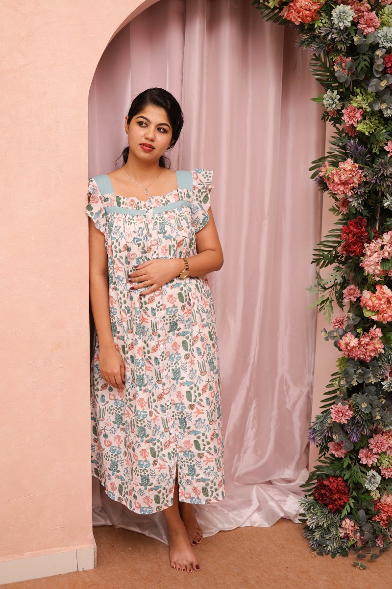 Button - Down Postpartum Nursing Dress – SanctumALL US WOMENmaternity and feeding