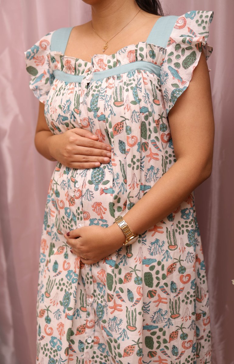 Button - Down Postpartum Nursing Dress – SanctumALL US WOMENmaternity and feeding