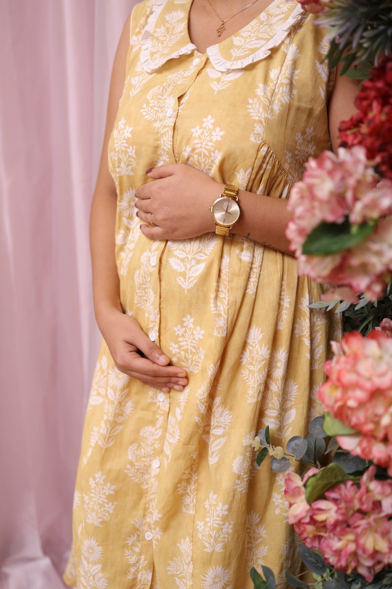 Button - Down Postpartum Nursing Dress – SolaceALL US WOMENmaternity and feeding