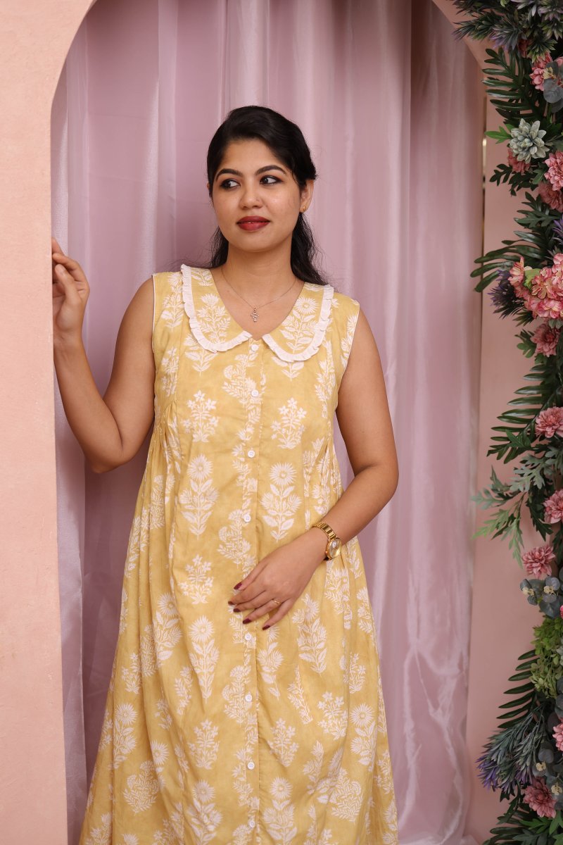 Button - Down Postpartum Nursing Dress – SolaceALL US WOMENmaternity and feeding