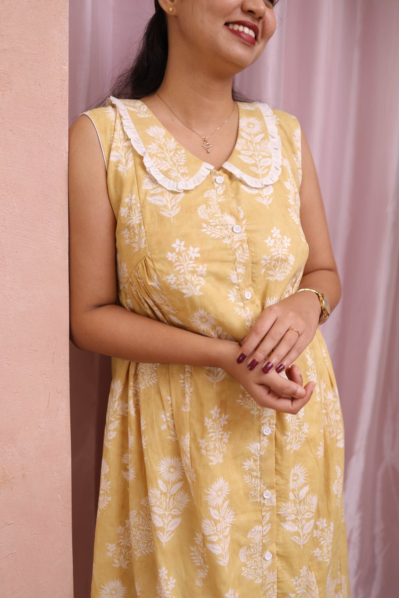 Button - Down Postpartum Nursing Dress – SolaceALL US WOMENmaternity and feeding