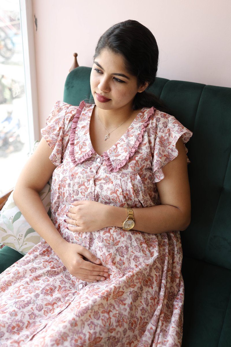 Button - Down Postpartum Nursing Dress – StillnessALL US WOMENmaternity and feeding