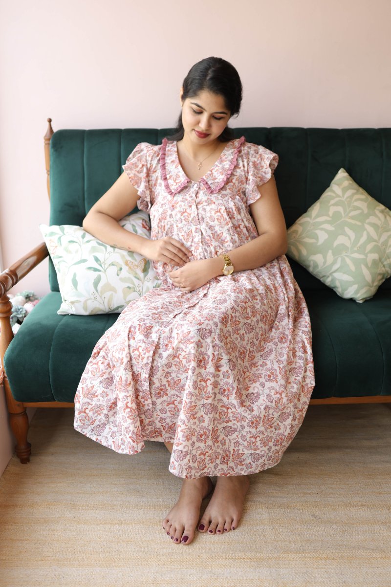 Button - Down Postpartum Nursing Dress – StillnessALL US WOMENmaternity and feeding