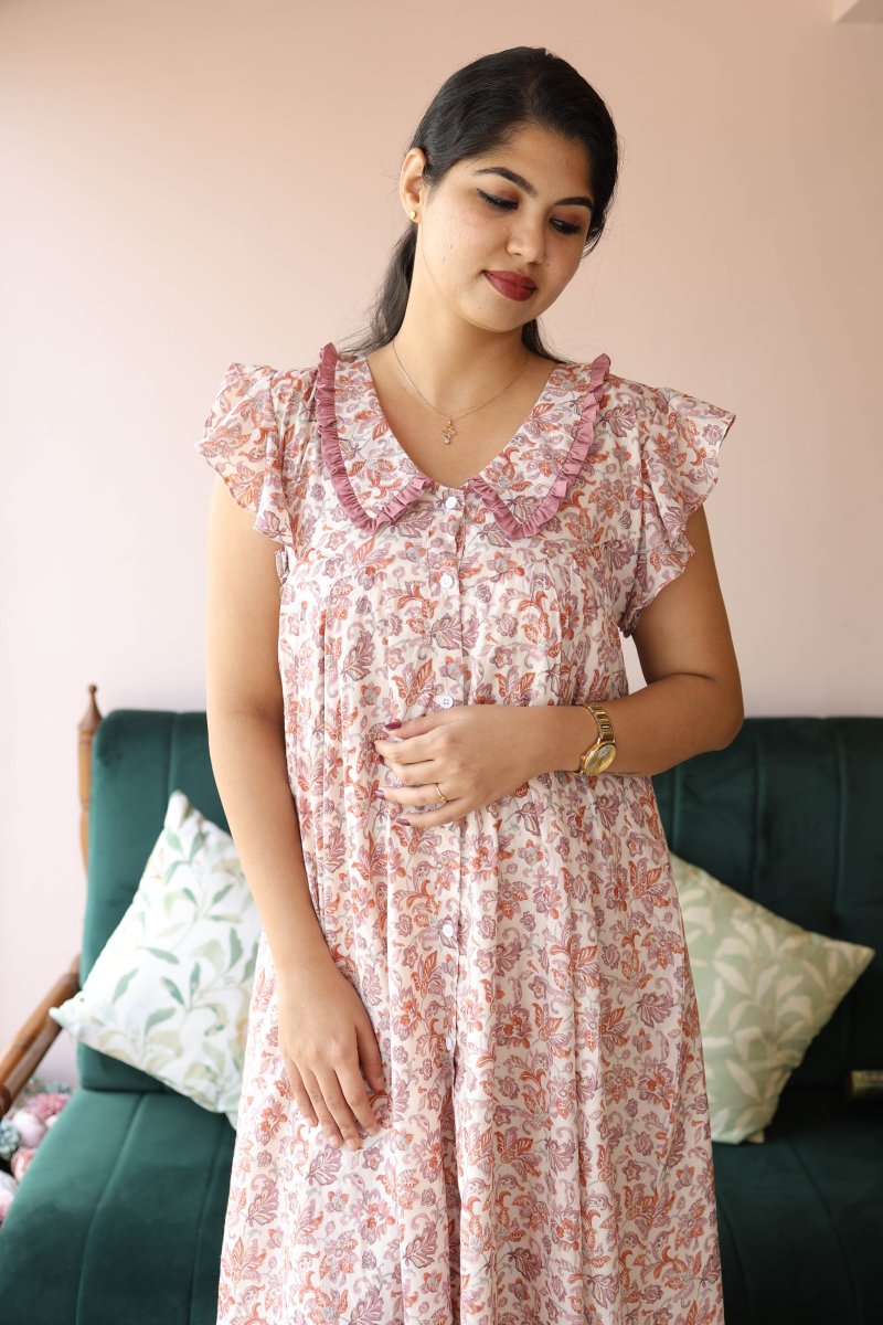 Button - Down Postpartum Nursing Dress – StillnessALL US WOMENmaternity and feeding