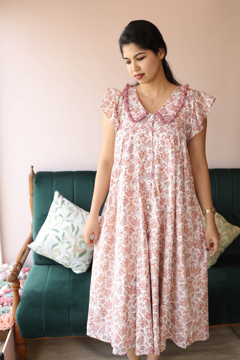 Button - Down Postpartum Nursing Dress – StillnessALL US WOMENmaternity and feeding