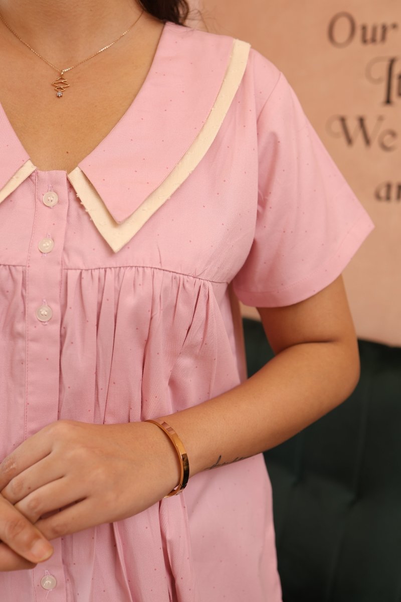 Calm Cradle – Cocoon Edit | Button down Cotton Maternity & Nursing DressALL US WOMENmaternity and feeding