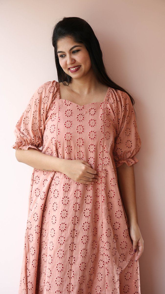 Chikoo charm|MaternityDress|Fruitful journey|All us womenALL US WOMEN