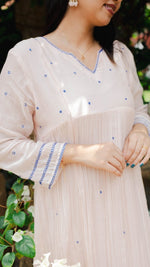 Clarté | Blush & Cobalt Gathered Kurta | ÉLAN PremièreALL US WOMENmaternity and feeding