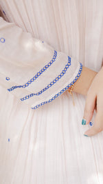 Clarté | Blush & Cobalt Gathered Kurta | ÉLAN PremièreALL US WOMENmaternity and feeding