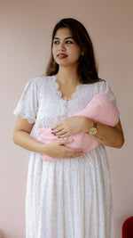 Cobble — Rayon Lace-Trim Homecoimg DressALL US WOMENmaternity and feeding