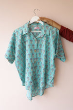 Dawn Whisper – Cocoon Edit | Cotton Handblock Printed Nursing Shirt for MomsALL US WOMENmaternity and feeding