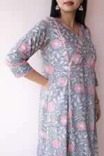 Diya Handblock Cotton Feeding - Friendly Maternity Dress | Noor collectionALL US WOMENmaternity and feeding