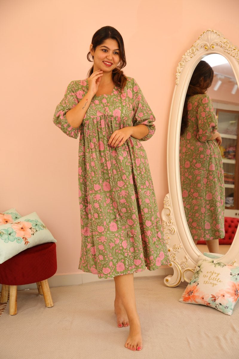 Dress|Maternity|Feeding|Haven|Homewears|GreenALL US WOMENmaternity and feeding