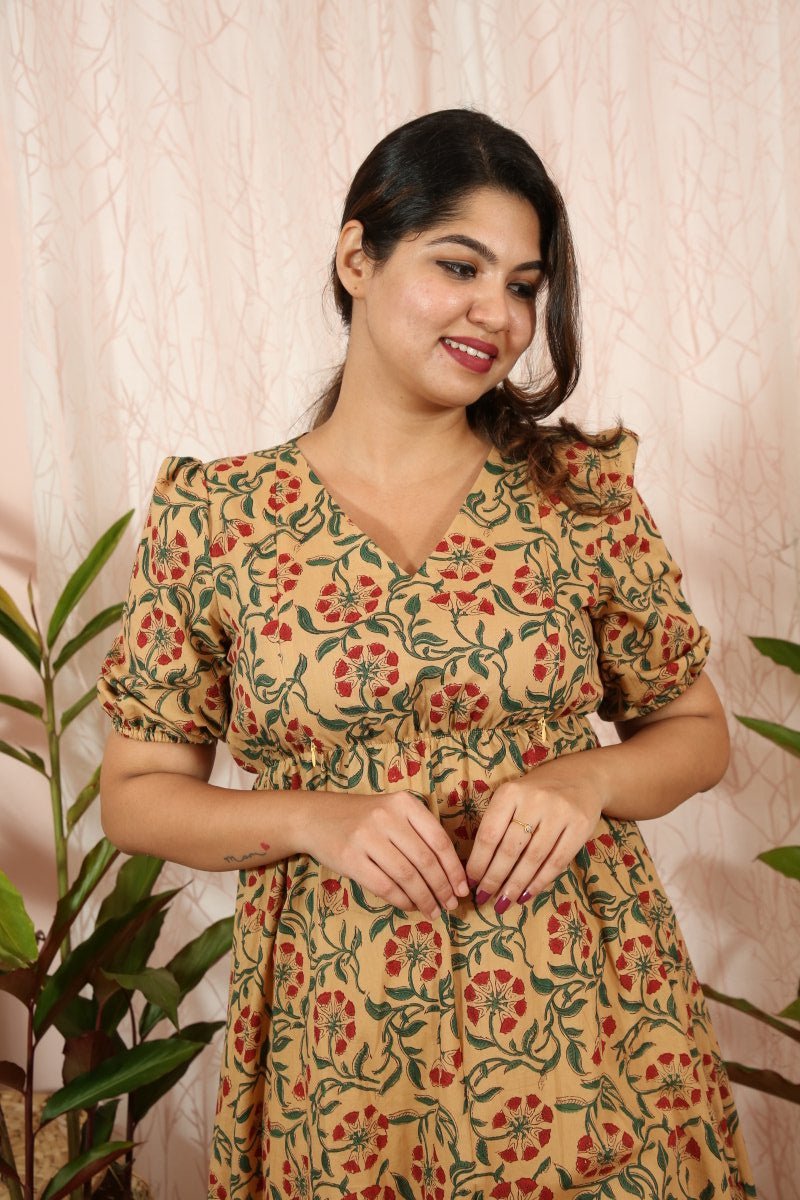 Dress|Maternity|Feeding|Shubhadha|Biege|HomewearALL US WOMENmaternity and feeding