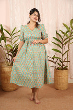 Dress|Maternity|Feeding|Shubhadha|seagreen|HomewearALL US WOMENmaternity and feeding