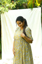 Dress|Maternity|Feeding|Summer|mustard